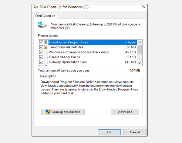очистка свободного места на диске Windows